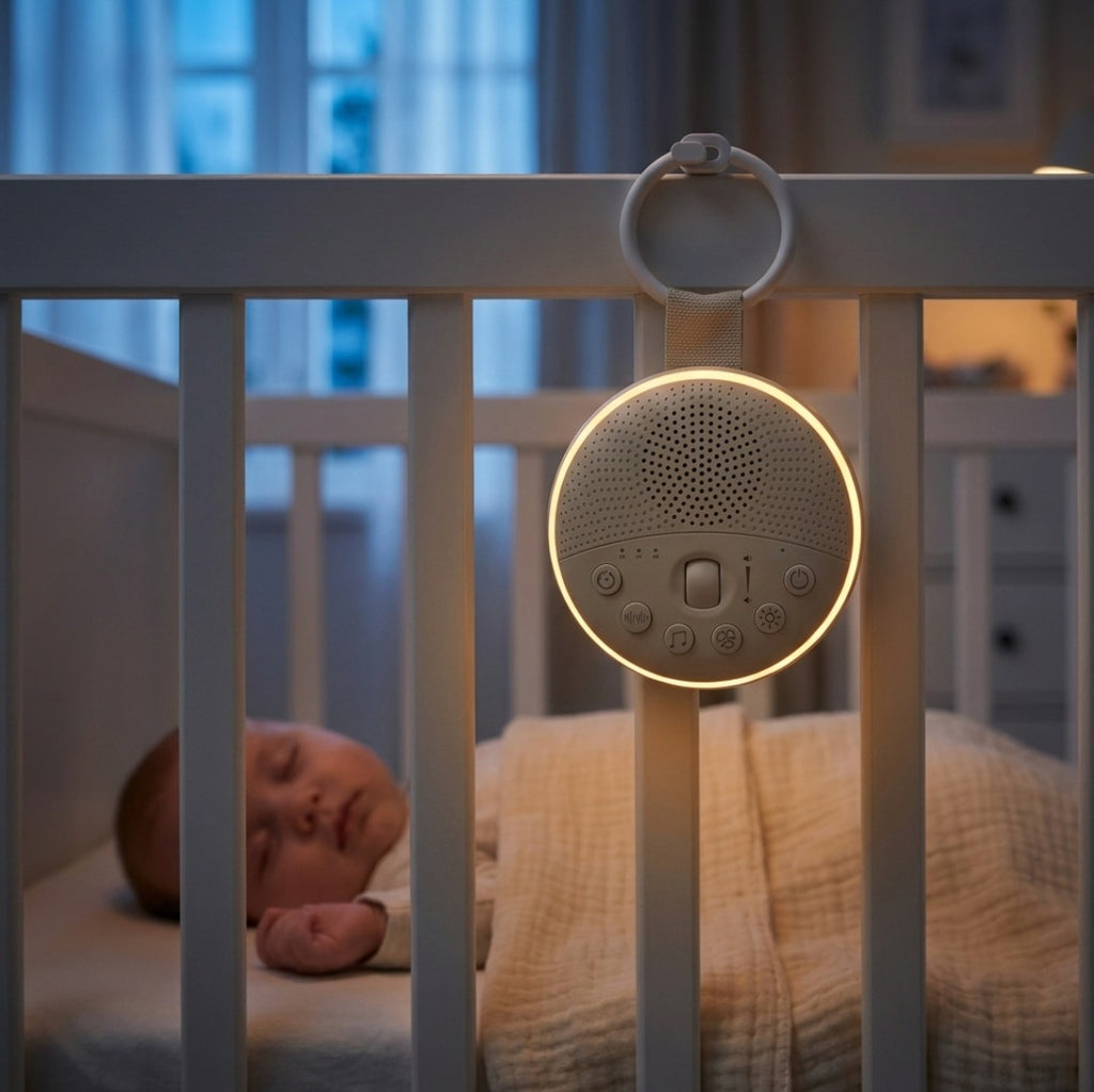 sleepi™ Beyaz Gürültü Makinesi – Pışpışlı, Ninnili, Gece Işıklı Uyku Arkadaşı