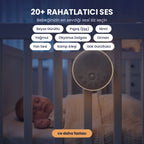 sleepi™ Beyaz Gürültü Makinesi – Pışpışlı, Ninnili, Gece Işıklı Uyku Arkadaşı